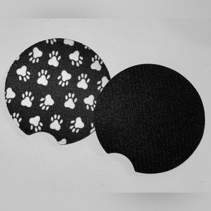 Paw Print Car Coasters